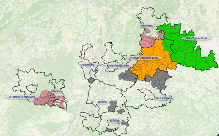 Zusätzlich zu den Ausbaugebieten der BBV in Rheinland-Pfalz und Baden-Württemberg kommt ein weiteres in der Region Ilmenau/Großbreitenbach in Thüringen. (Grafik: BBV Deutschland)